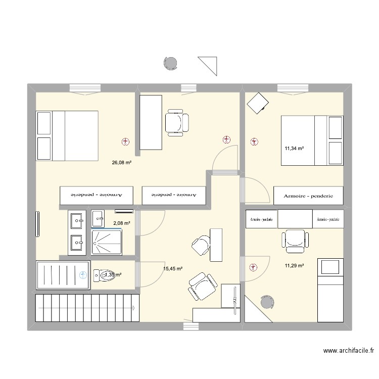 Espérance LB aout25. Plan de 6 pièces et 68 m2