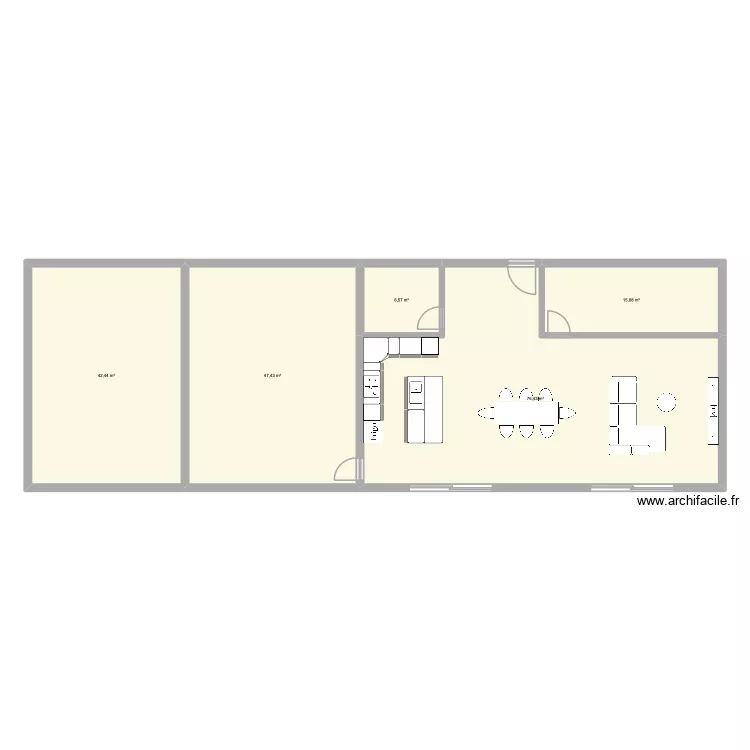 maison ribaud. Plan de 5  et 188 m²