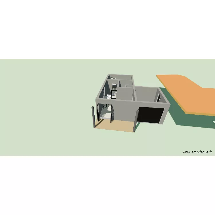 projet mini maison. Plan de 5  et 38 m²
