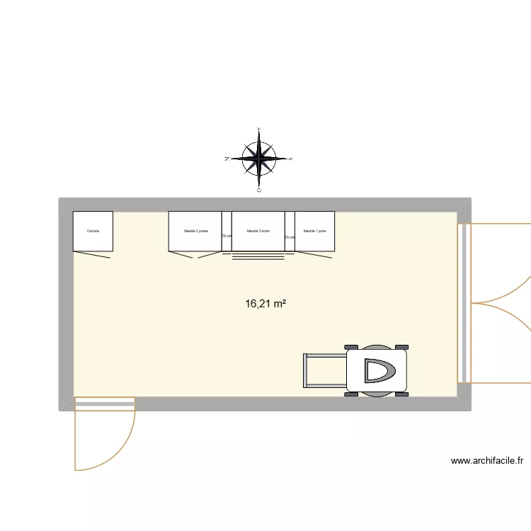 Cabanon Am&eacute;nagement. Plan de 