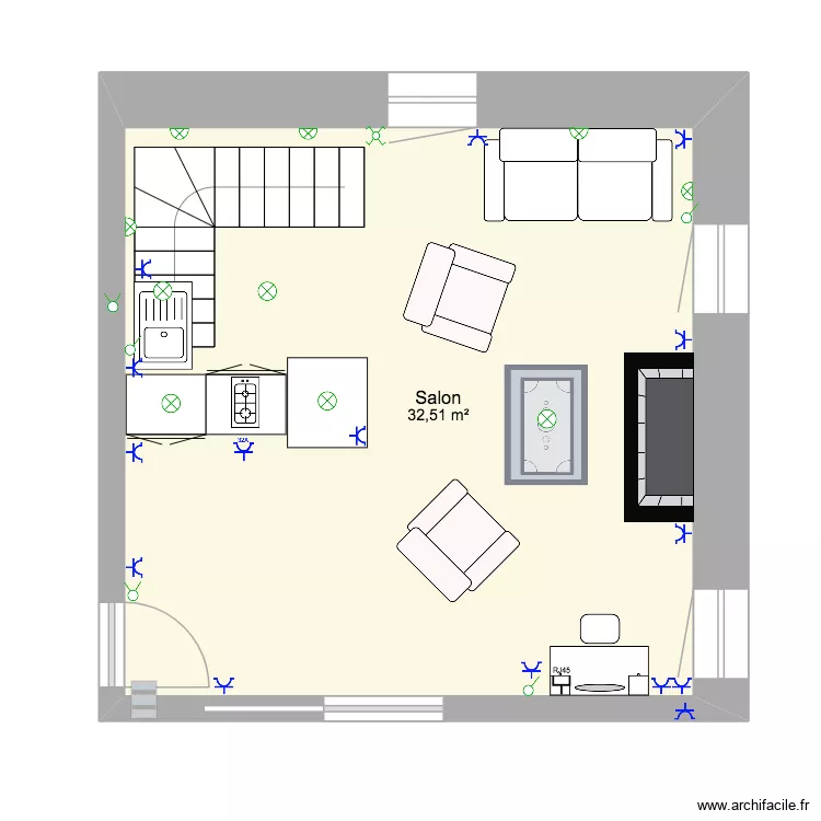 appart R/L. Plan de 1 pièce et 33 m² appart R/L. Plan de 1 pièce et 33 m²