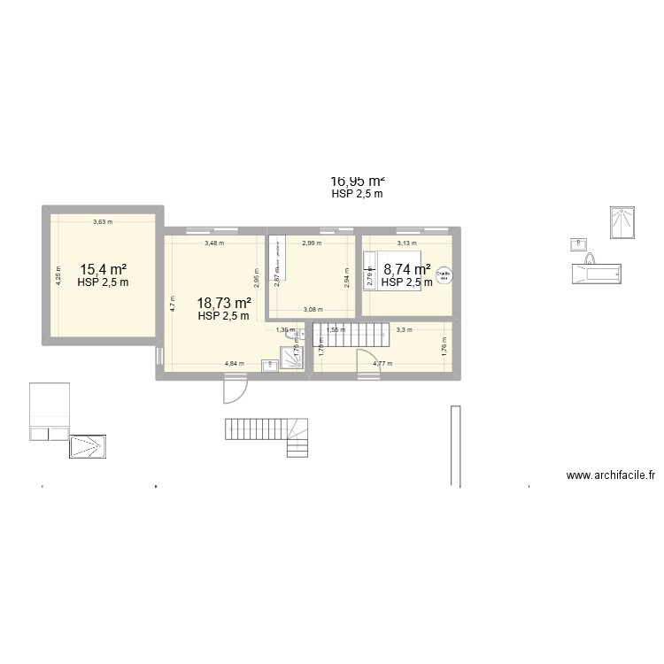 EYGLIERS extensioncbg  v3. Plan de 7 pièces et 109 m2