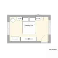 Chambre principale avec meubles