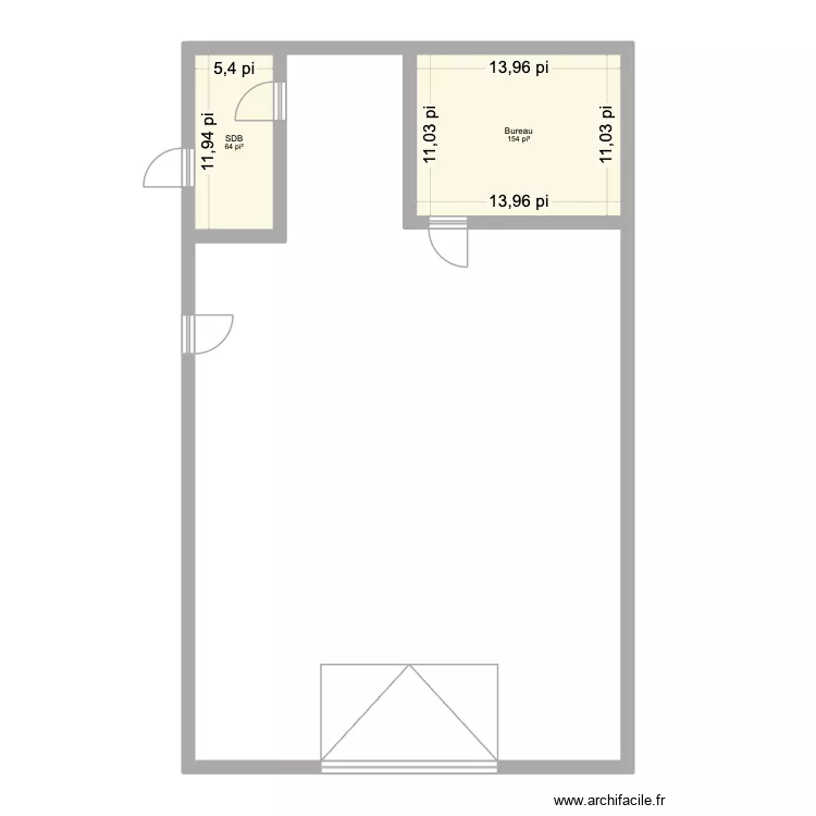 Espace COB Marine. Plan de 2  et 20 m²