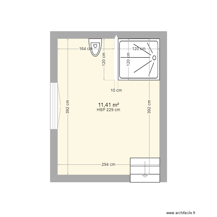 SALLLE DE BAINS. Plan de 0 pièce et 0 m2