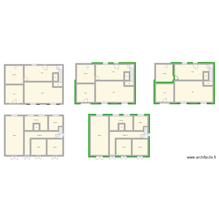 TAUFIK et COPERO - RDV avant travaux. Plan de 32 pièces et 466 m2