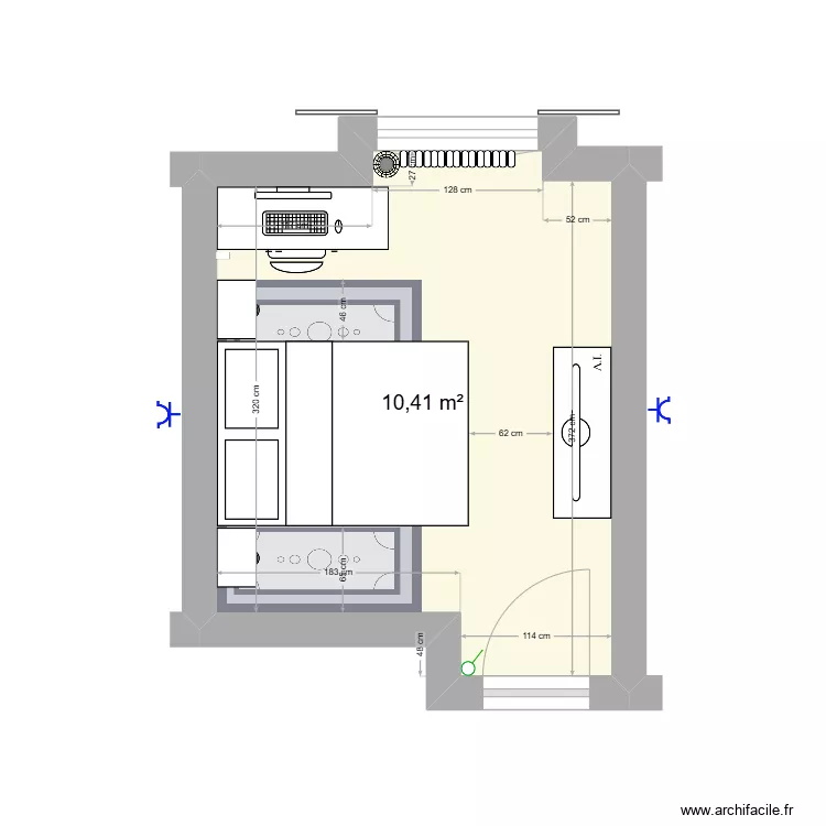 chambre22. Plan de 