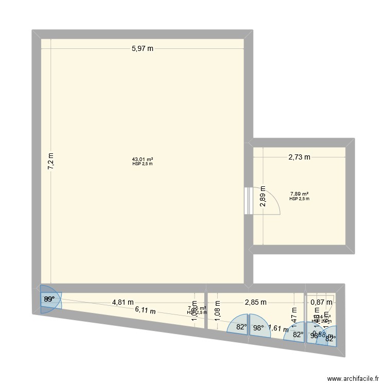 SCI LABROUSSE. Plan de 4 pièces et 59 m2