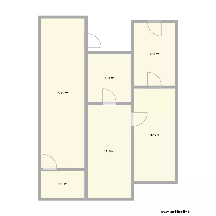 L'ode à la ferme. Plan de 6 Pièces et 72 m² L'ode à la ferme. Plan de 6 Pièces et 72 m²