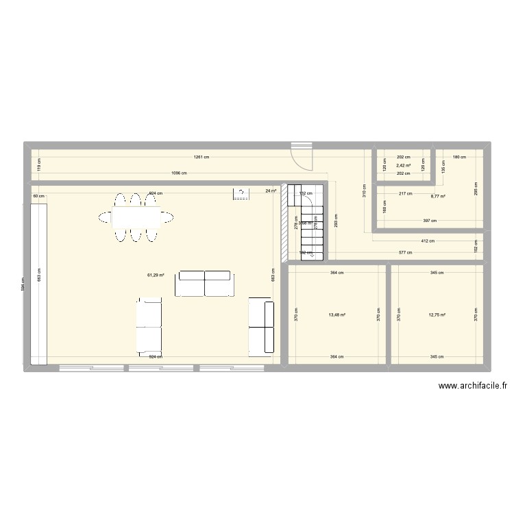 fc30. Plan de 7 pièces et 126 m2