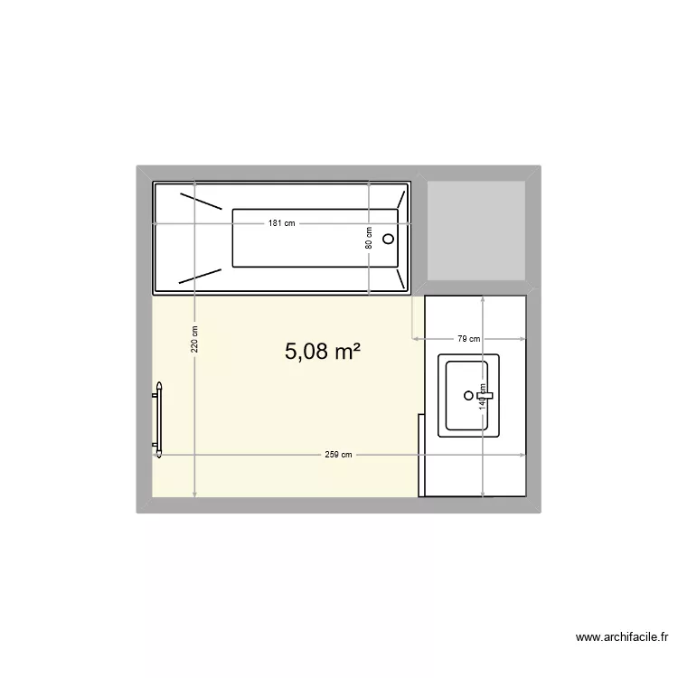 Salle de bain. Plan de Salle de bain. Plan de