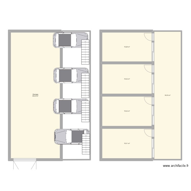 Taverny Vaucelle. Plan de 6 pièces et 173 m2