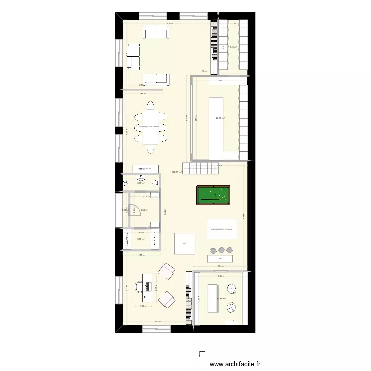 MAISON 5 R+1. Plan de 22  et 290 m²