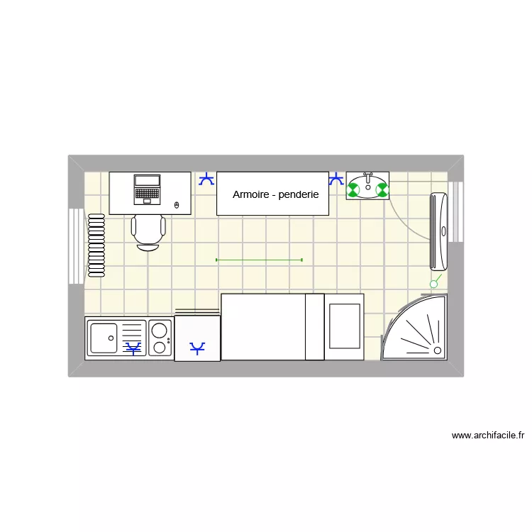 KOT1. Plan de 1  et 12 m²