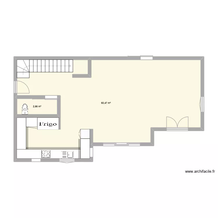 Nohanent. Plan de 2 et 63 m² Nohanent. Plan de 2 et 63 m²