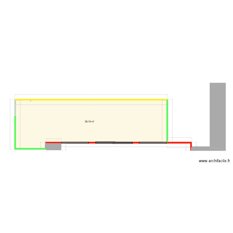 ebblinghem 1/2. Plan de 1 pièce et 28 m2