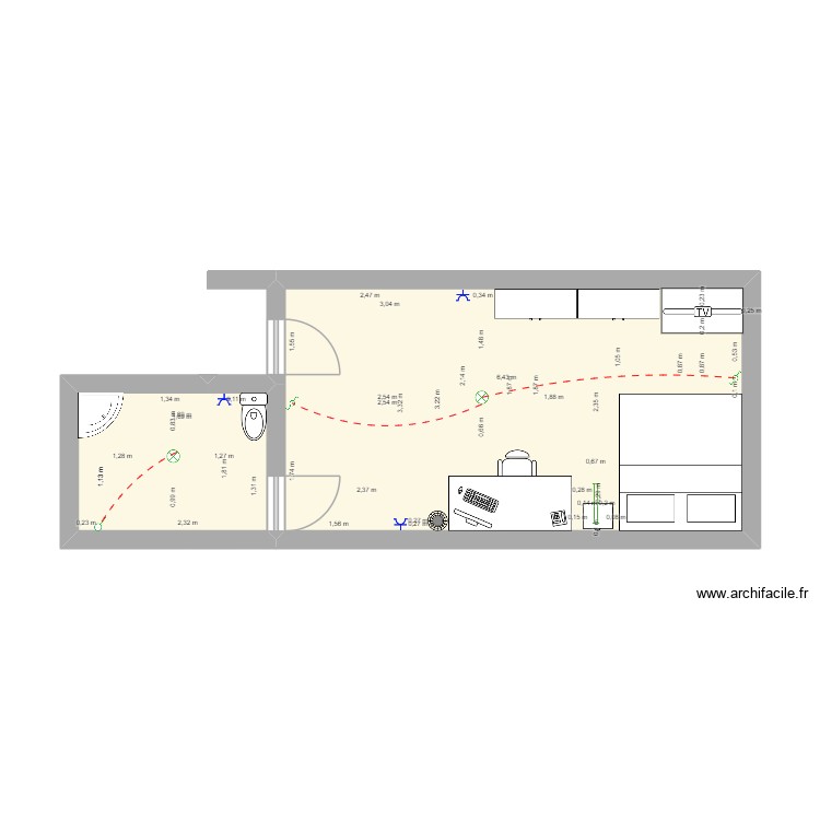 chambre de rêve. Plan de 0 pièce et 0 m2