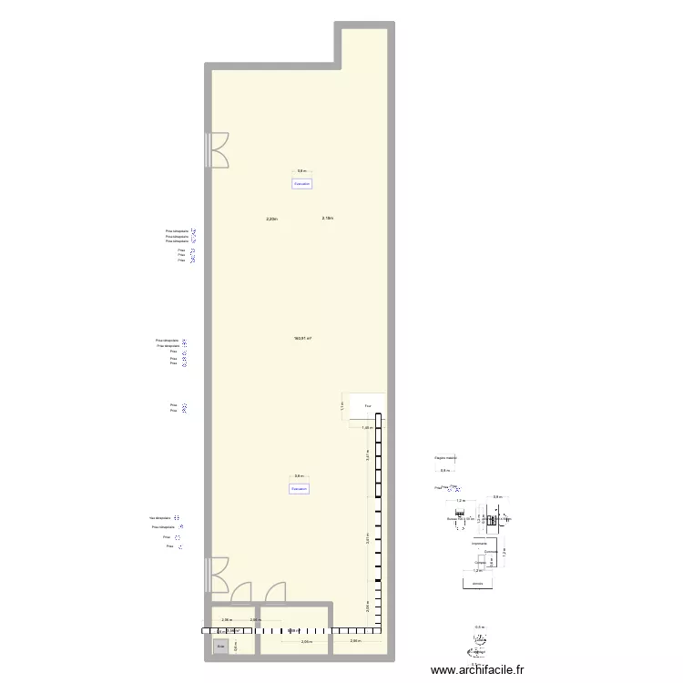 Labo Pantin 2 travaux. Plan de 