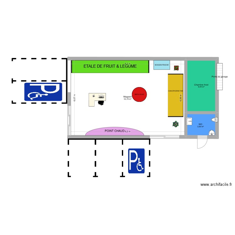 Planmagasin. Plan de 3 pièces et 69 m2