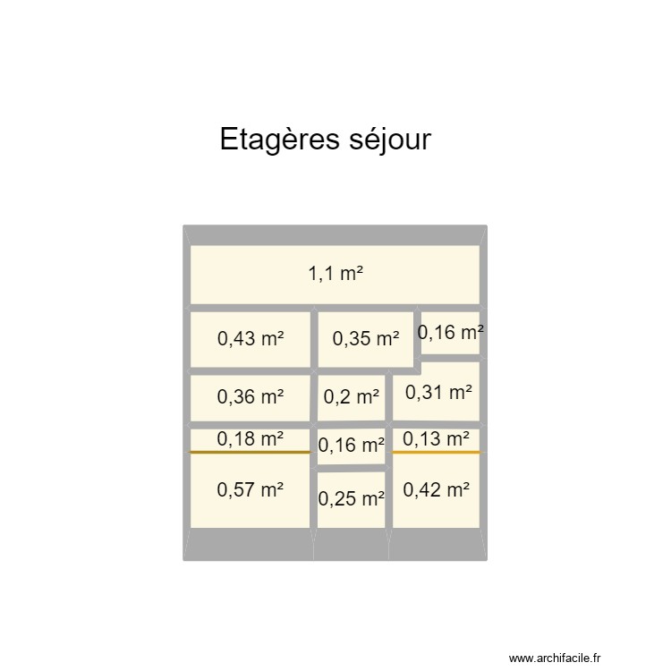 Placard s&eacute;jour. Plan de 0 pièce et 0 m2