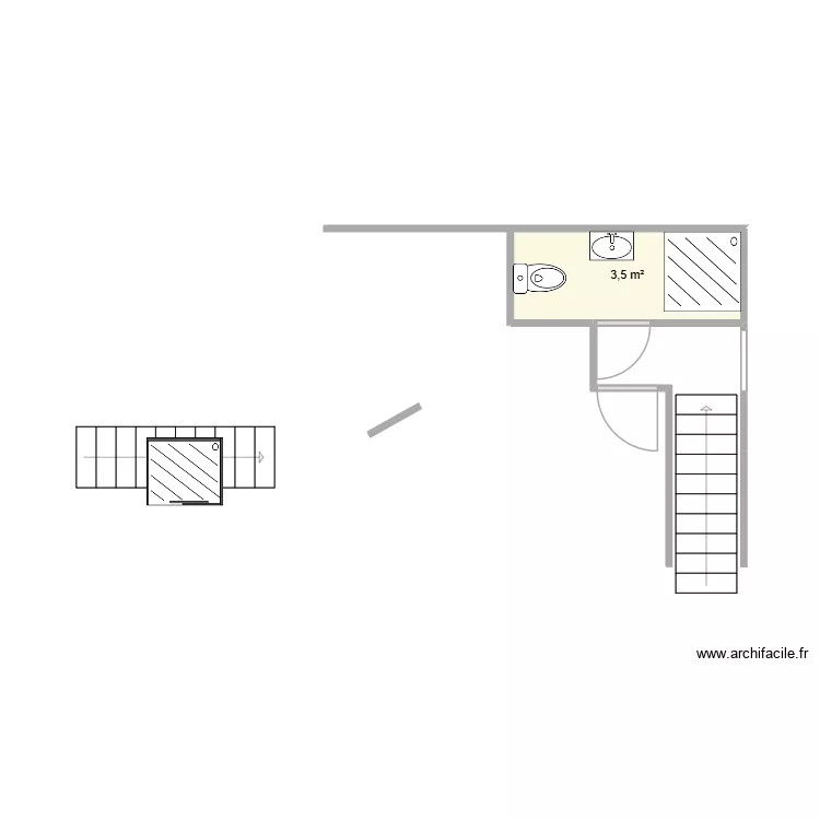 gaudillot. Plan de 1  et 4 m²