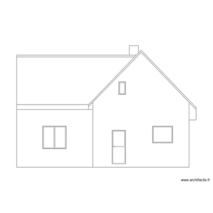 METEREAU - Façade Ouest - Avant. Plan de METEREAU - Façade Ouest - Avant. Plan de