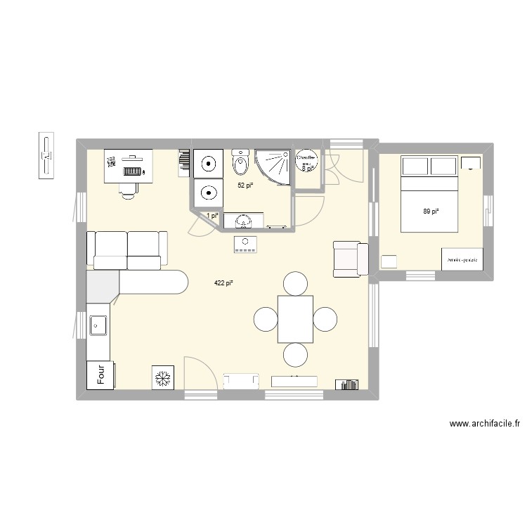 NouvellesDimensions2. Plan de 5 pièces et 53 m2