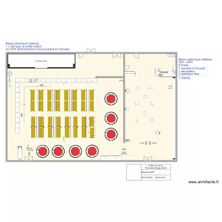 Espace Staff V2. Plan de 