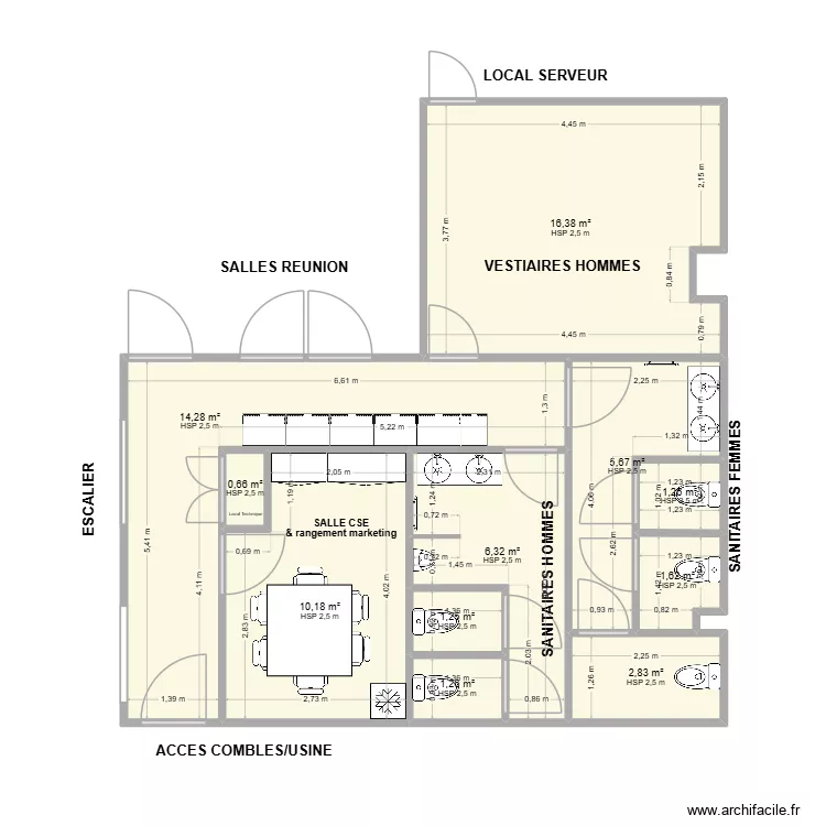 MAGDA - reno &eacute;tage apres. Plan de 