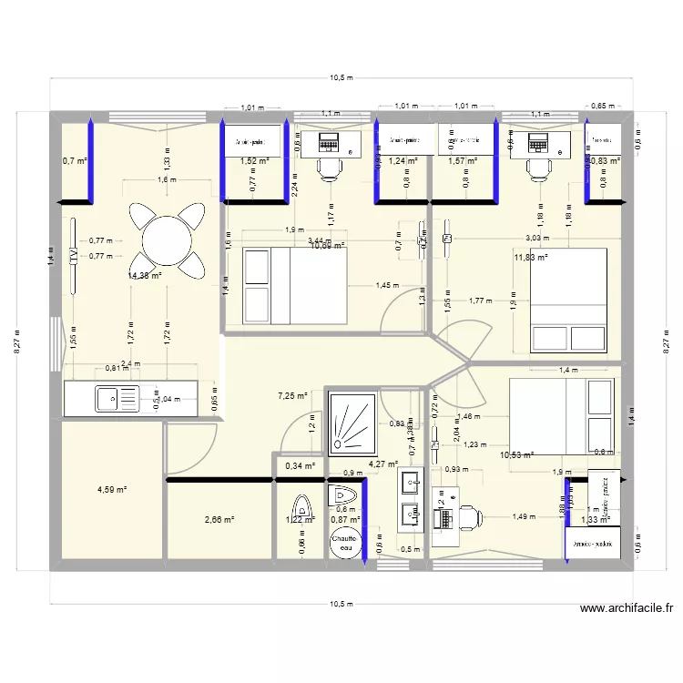 hussigny grenier coloc. Plan de 17 pièces et 76 m² hussigny grenier coloc. Plan de 17 pièces et 76 m²