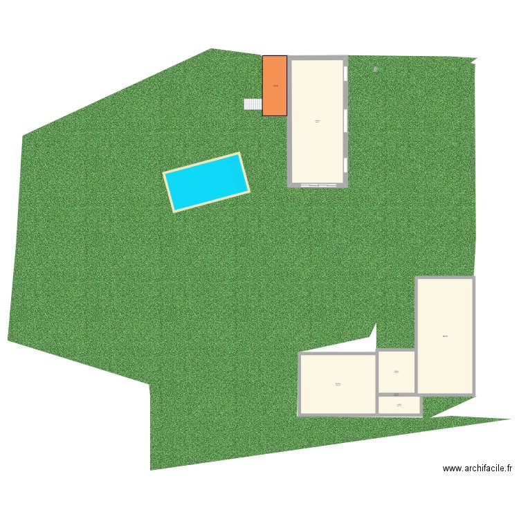 maison saint martial. Plan de 8 pièces et 488 m2