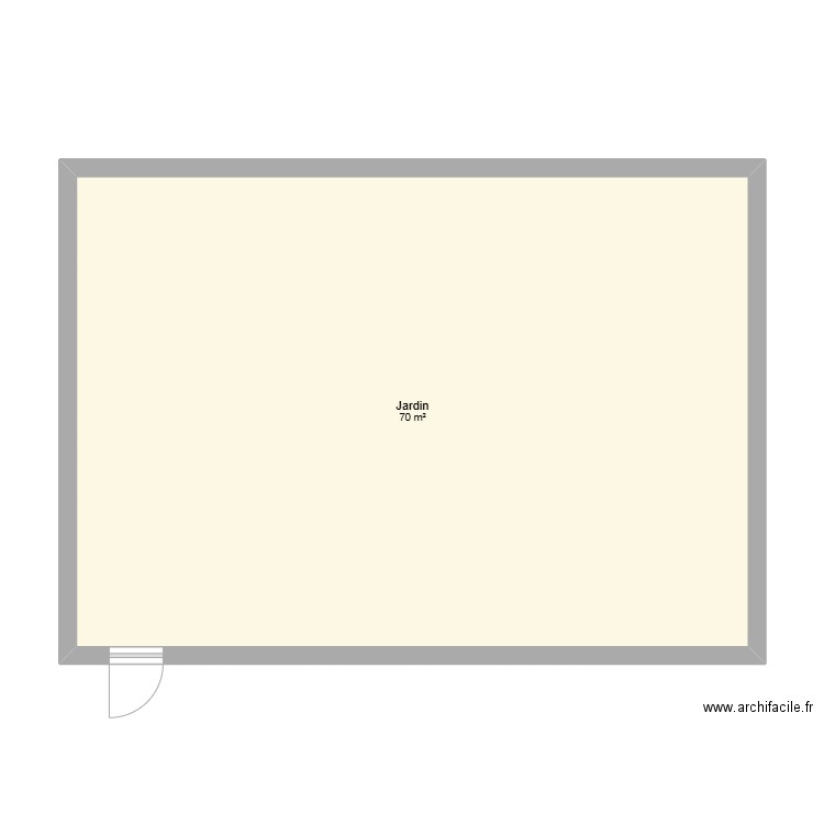 Blaisy jardin. Plan de 1 pièce et 70 m2