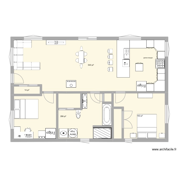 28x42. Plan de 0 pièce et 0 m2