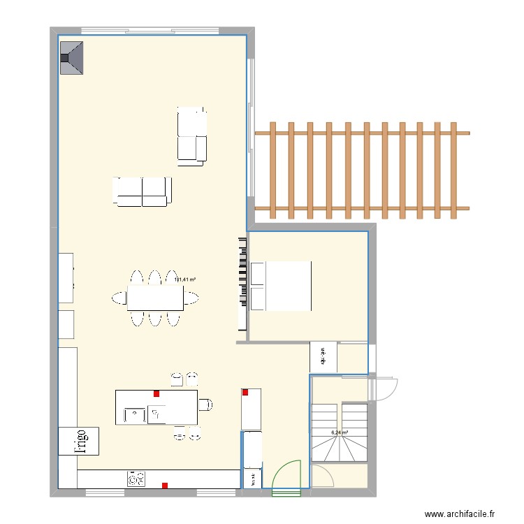 Renovation maison 80. Plan de 2 pièces et 118 m2