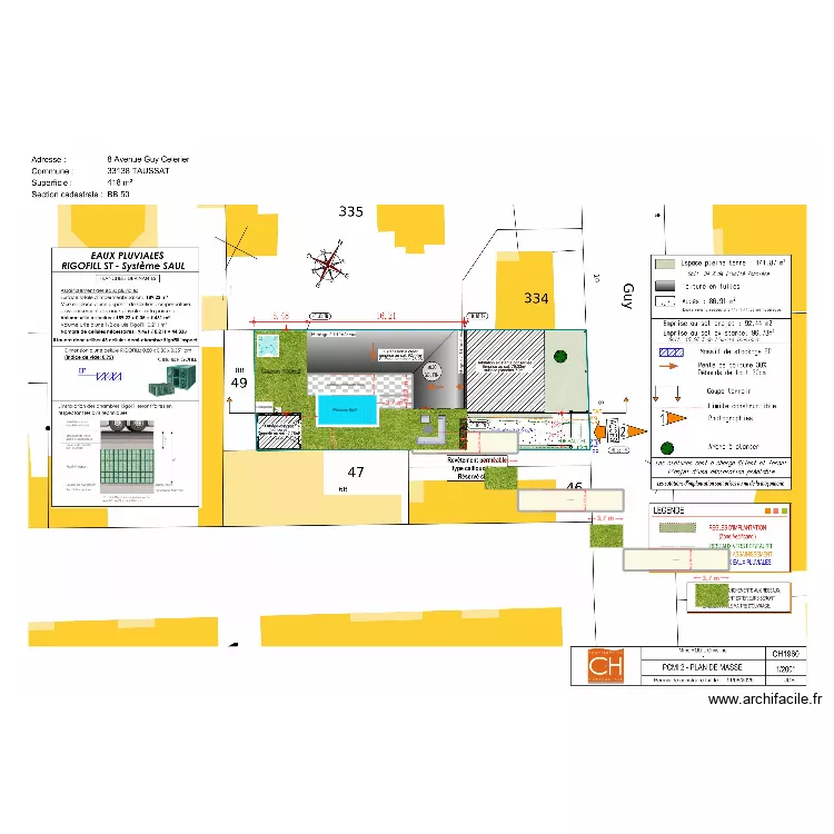 plans exterieure taussat final 4. Plan de 6  et 102 m²