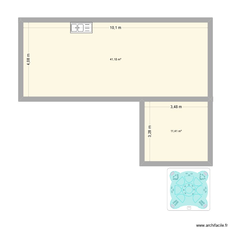 maison L. Plan de 0 pièce et 0 m2