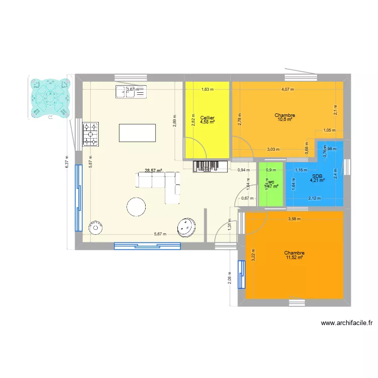 maison L. Plan de 