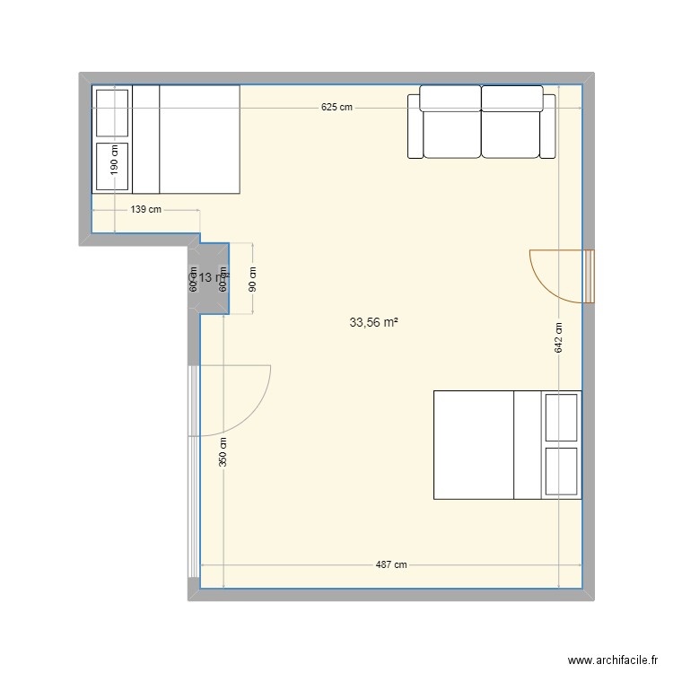 chambre. Plan de 0 pièce et 0 m2