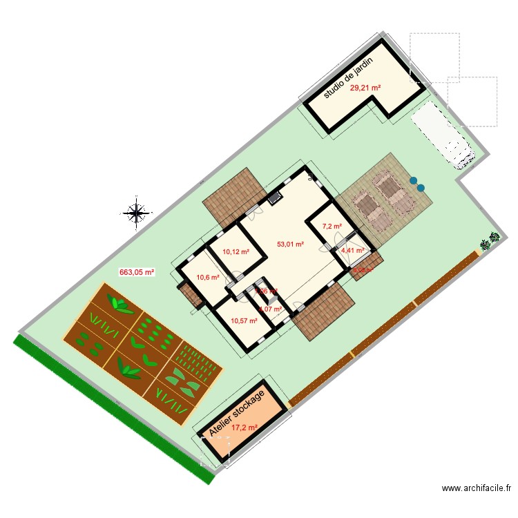 plan venerque. Plan de 10 pièces et 147 m2