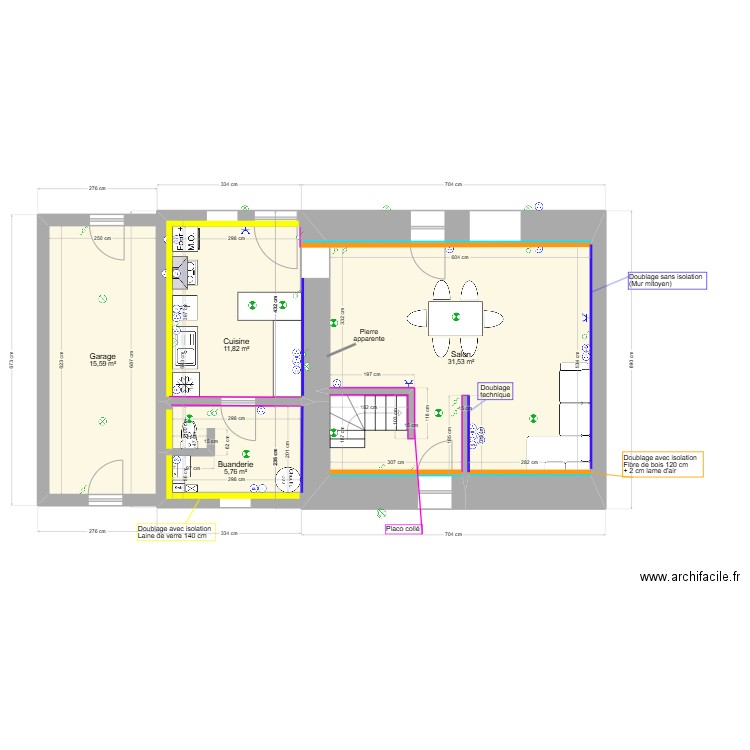 CE44RENOVATIONS - Placo Emilien et Raita. Plan de 11 pièces et 121 m2