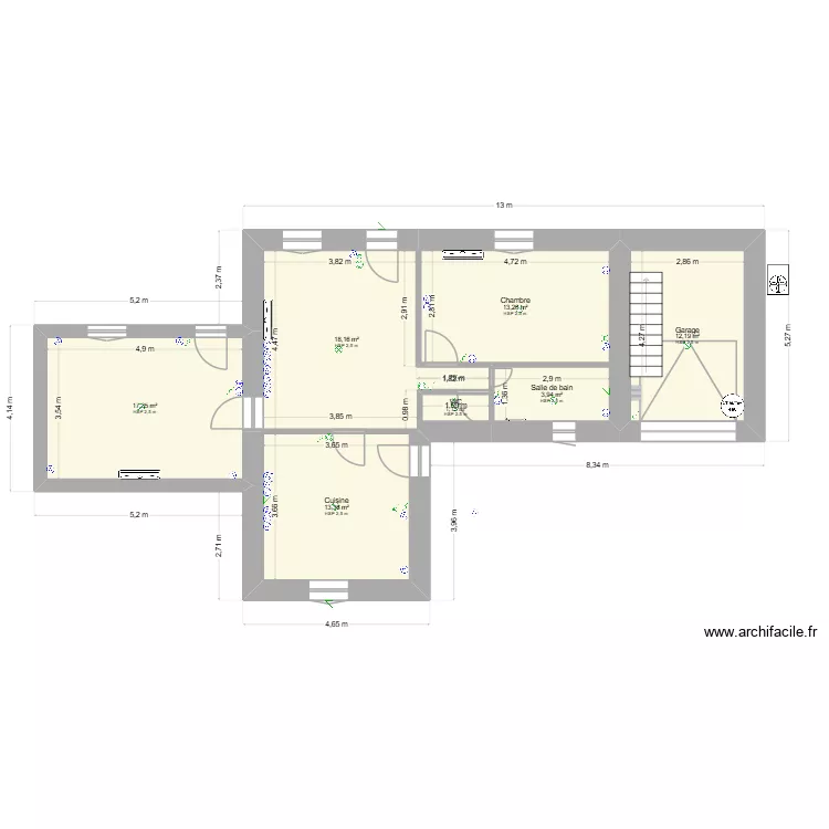LACHAIZE. Plan de 7  et 79 m²