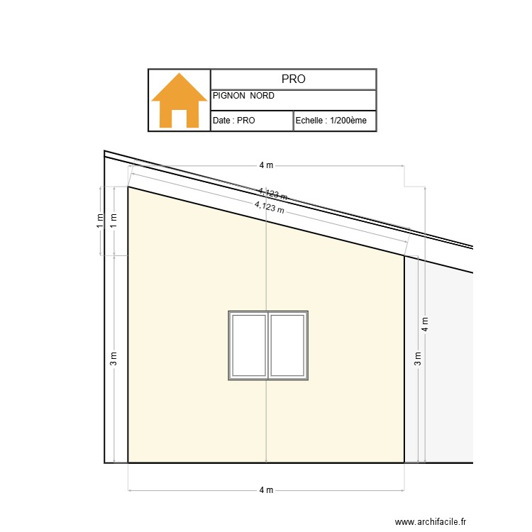 PIGNON NORD. Plan de 0 pièce et 0 m2