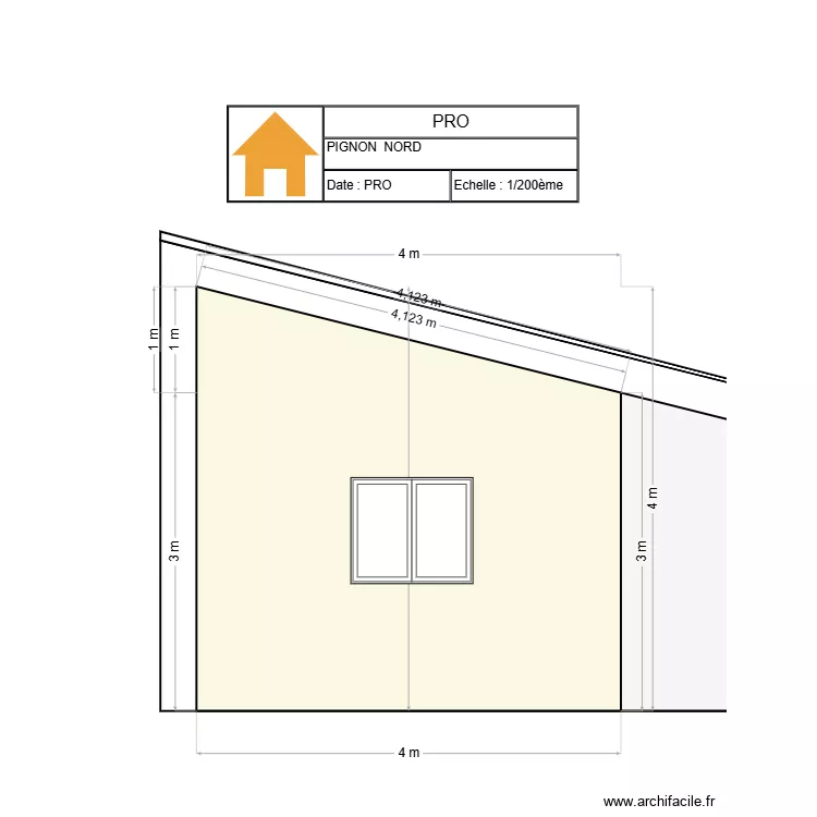 PIGNON NORD. Plan de 