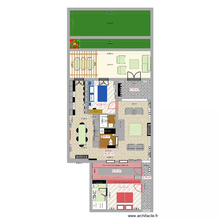 131 POMPE 30. Plan de 12  et 167 m²