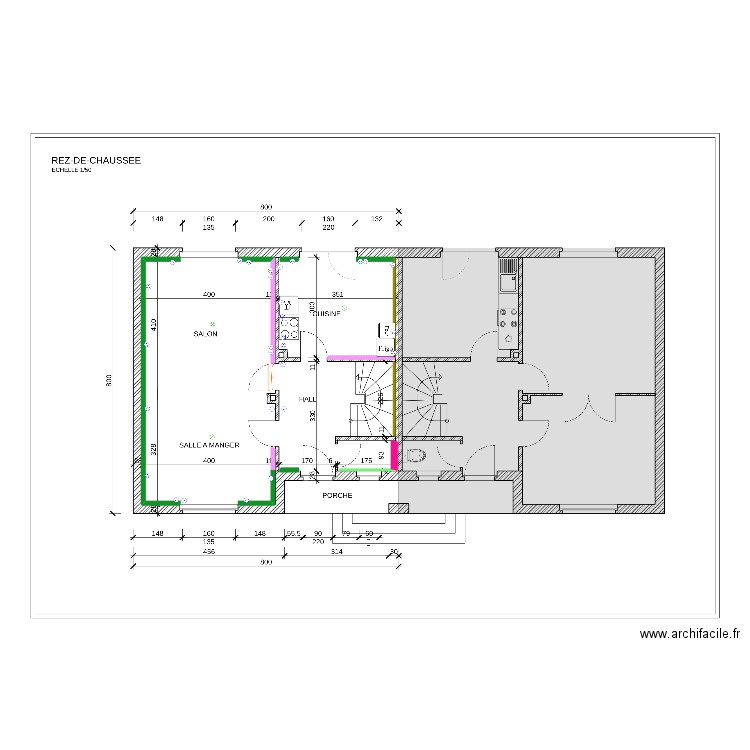 Rez de chaussée. Plan de 0 pièce et 0 m2
