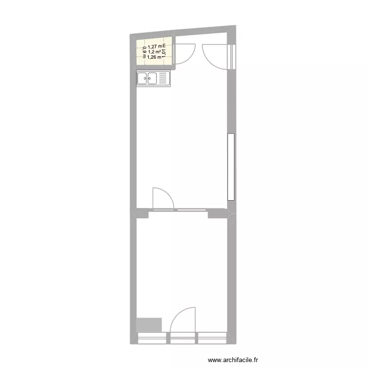 Stevens. Plan de 1 Pièce et 1 m² Stevens. Plan de 1 Pièce et 1 m²