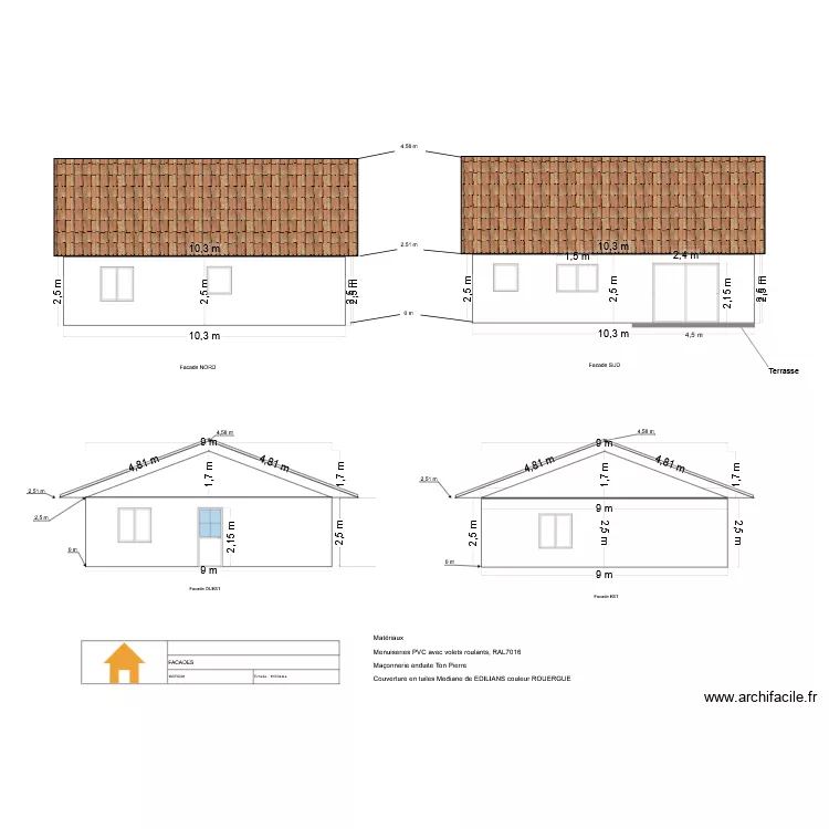 FACADES PERMIS. Plan de FACADES PERMIS. Plan de