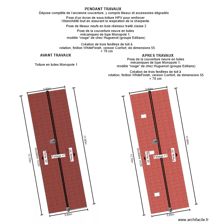 dp04 LEGENDRE + velux. Plan de dp04 LEGENDRE + velux. Plan de