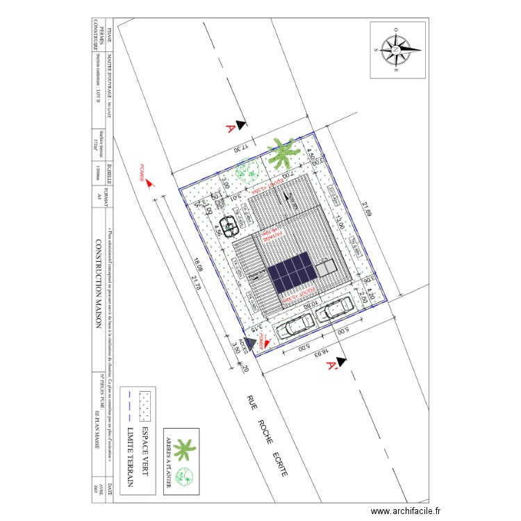 PLAN DE MASSE. Plan de 0 pièce et 0 m2