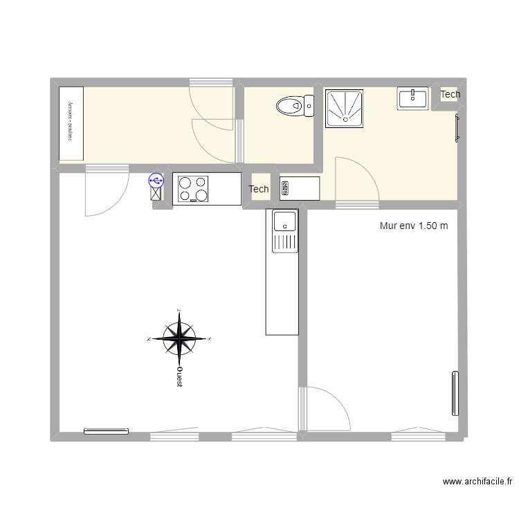 80 Petit Parc RBT. Plan de 6 pièces et 12 m2